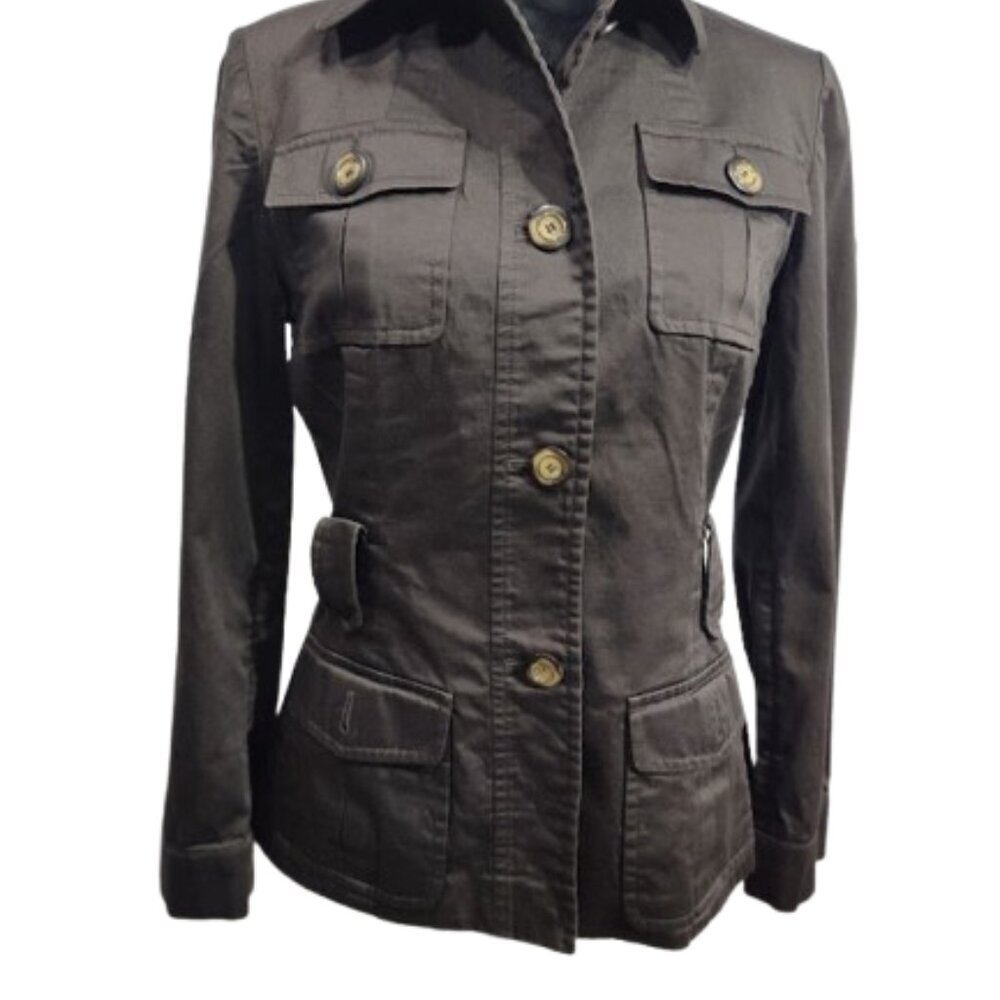 Antonio Melani Lightweight Pocket Jacket Brown Women's Size 4 - Picture 9 of 11